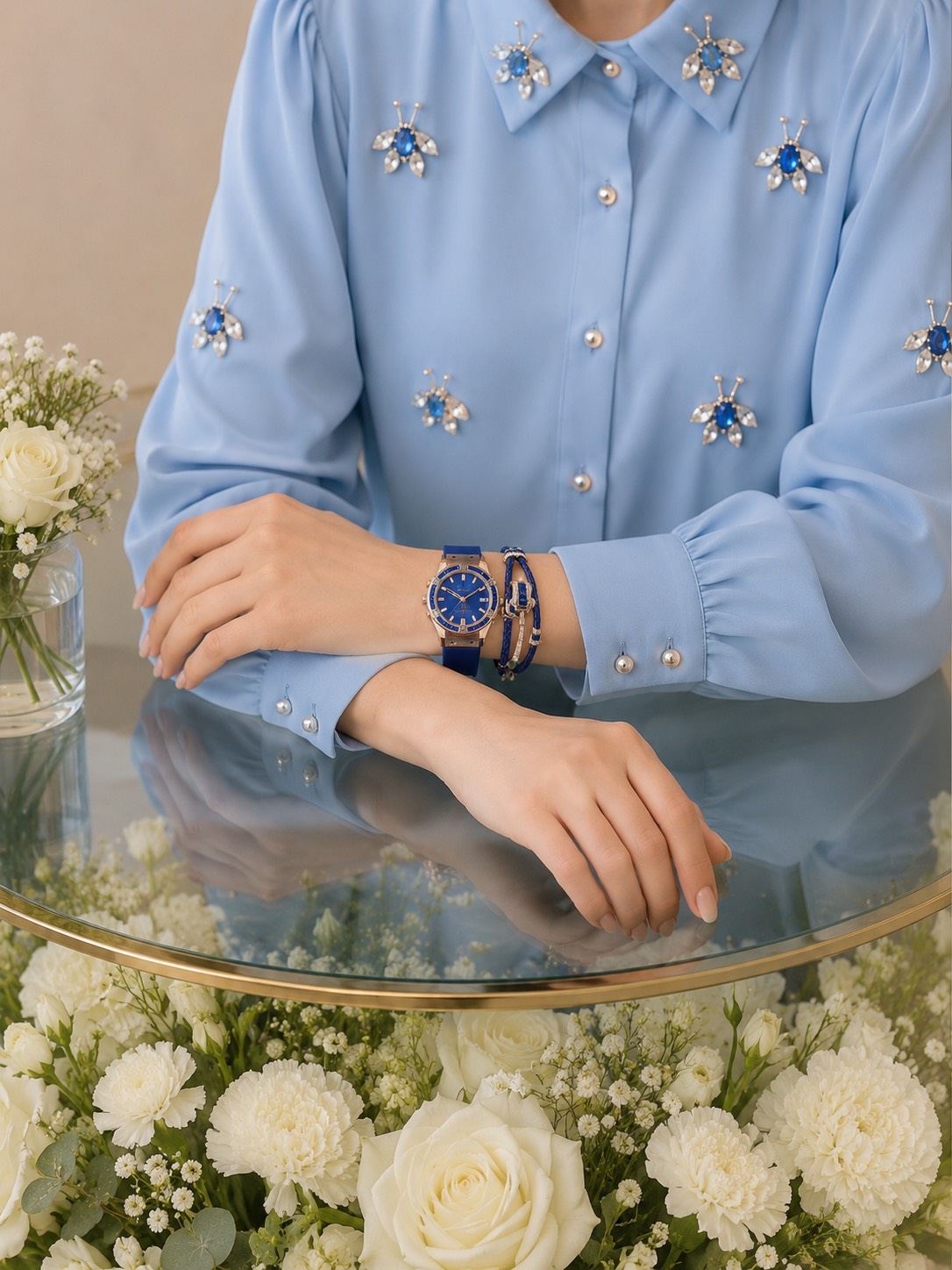 شومیز زنبوری(محصول ۱۰۰درصدسفارشی و مزون دوز)