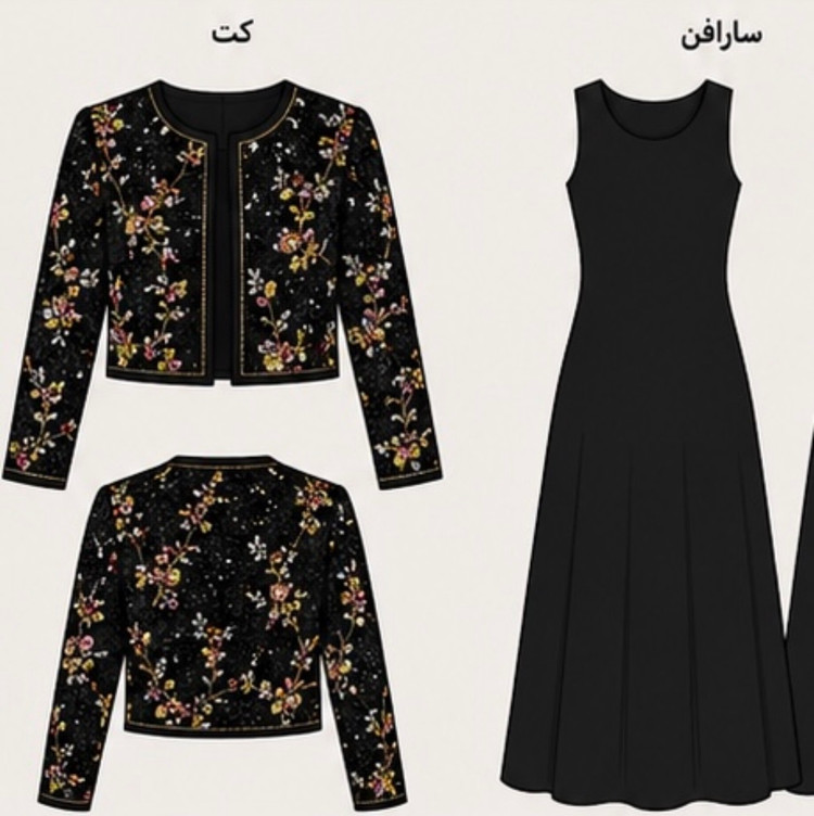کت سارافن مارال(۱۰۰درصد سفارشی و مزون دوز)