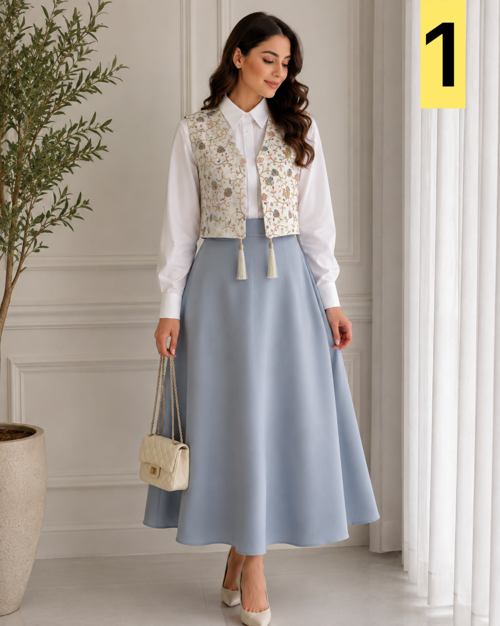 ست شومیز دامن وست سلین(۱۰۰درصد سفارشی و مزون دوز)